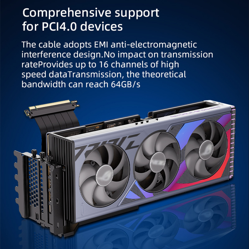 TEUCER Dikey GPU Montaj Braket - Pcie 4.0 X16 Riser Cable 90 Degree incelemesi ve fiyatı
