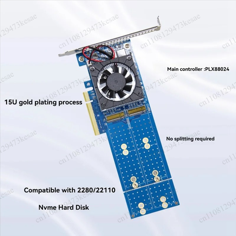PCIe 4.0 NVMe M.2 Genişletme K - Quad M.2 Nvme Pcie Bifurcation Card incelemesi ve fiyatı